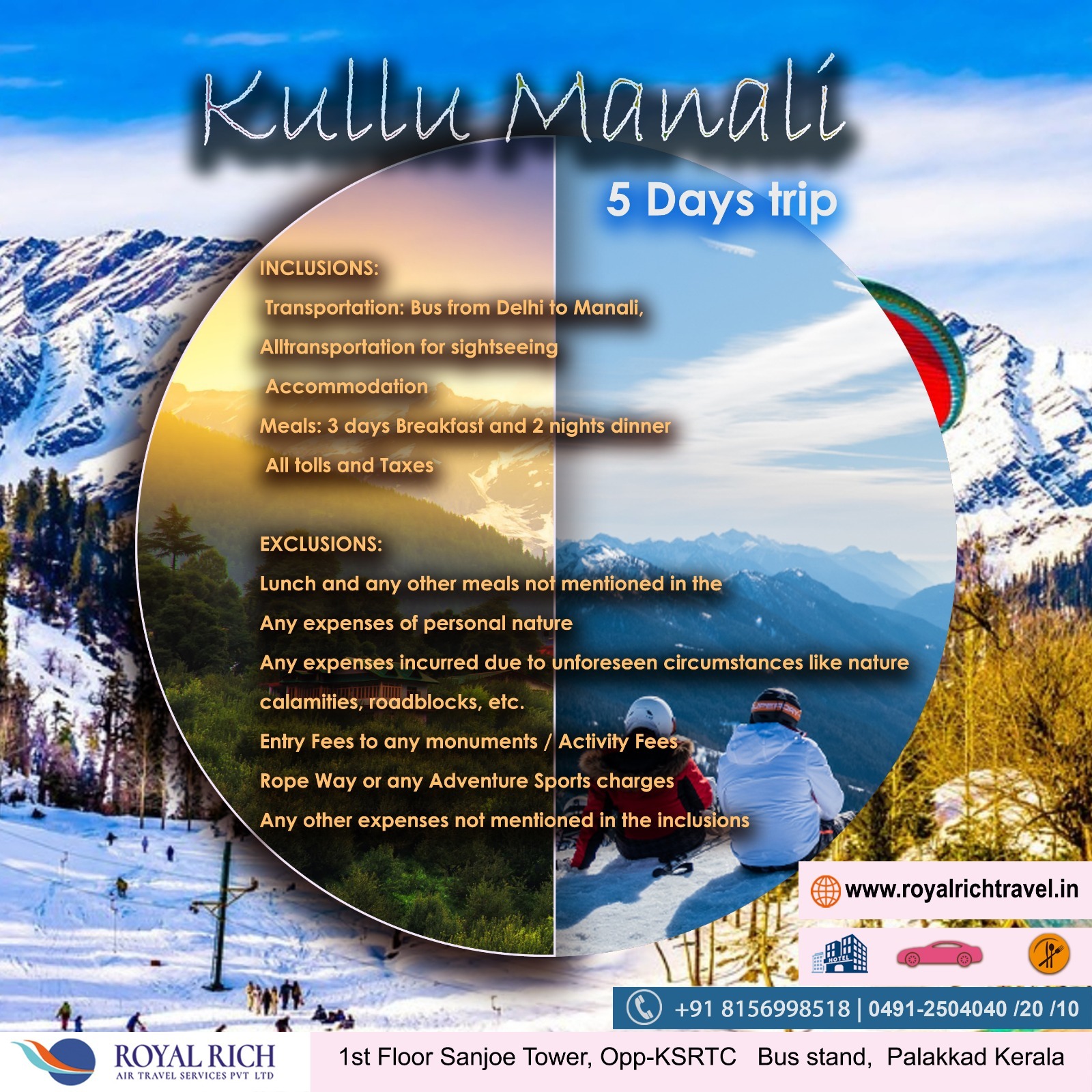 Kullu-Manali 5 Days Tour Package